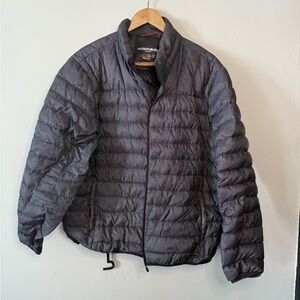Hawke & Co Sport Light Gray Puffer Jacket | XL | Duck Down Fill